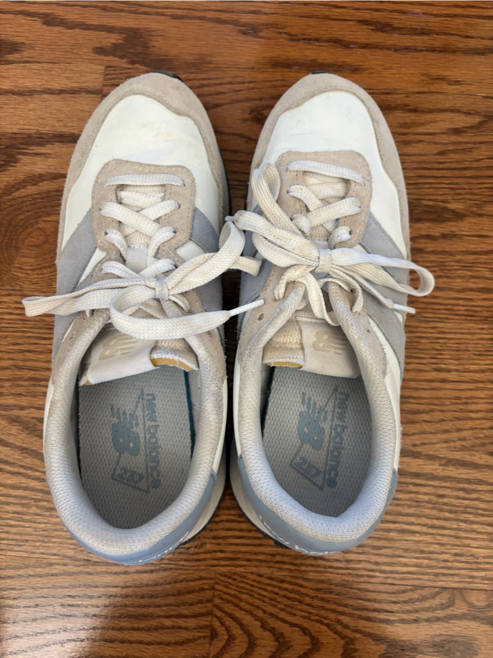 New Balance Women’s Gray, White and Beige Athletic Sneakers